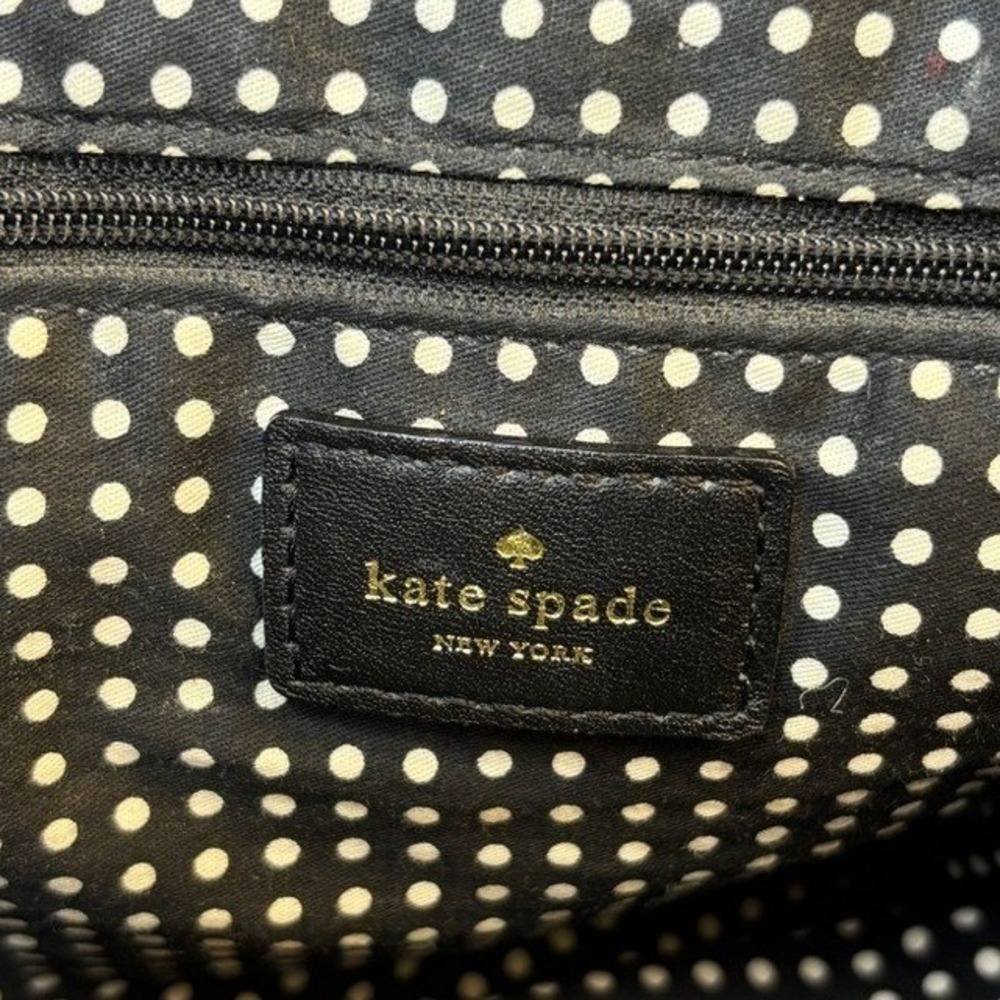 Kate Spade New York Black Quilted Leather Shoulder Bag Silver Turn‎ Lock Closure - Picture 8 of 15